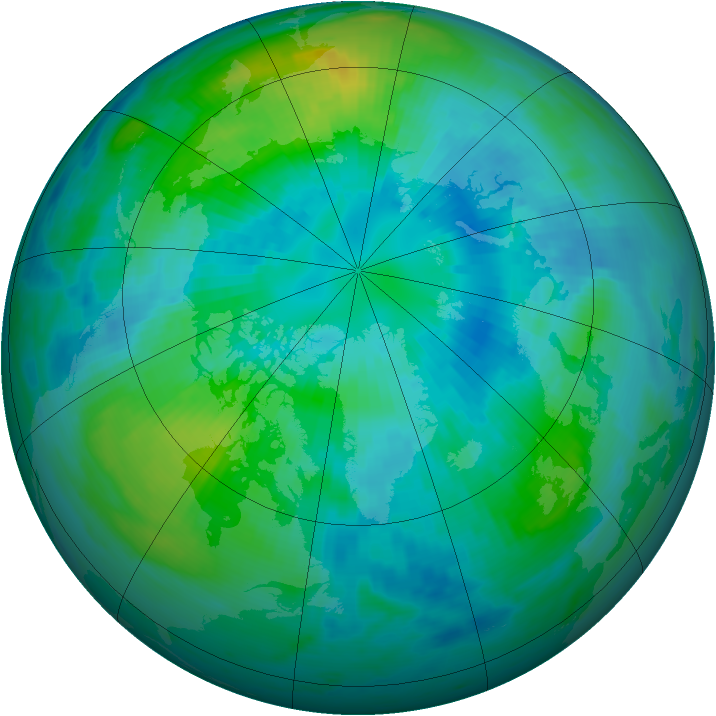 Arctic ozone map for 02 October 1999